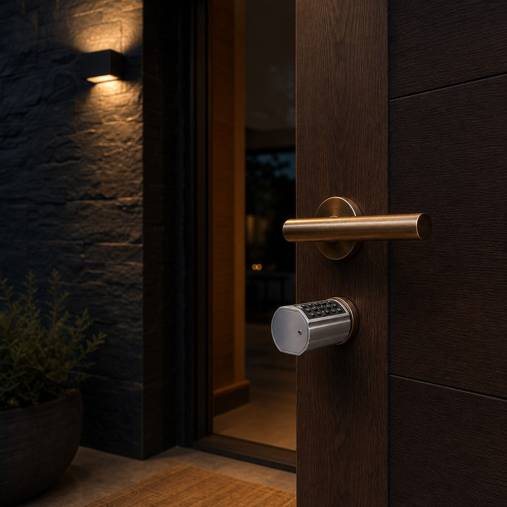 Bombín inteligente de huella – instalado en la puerta
