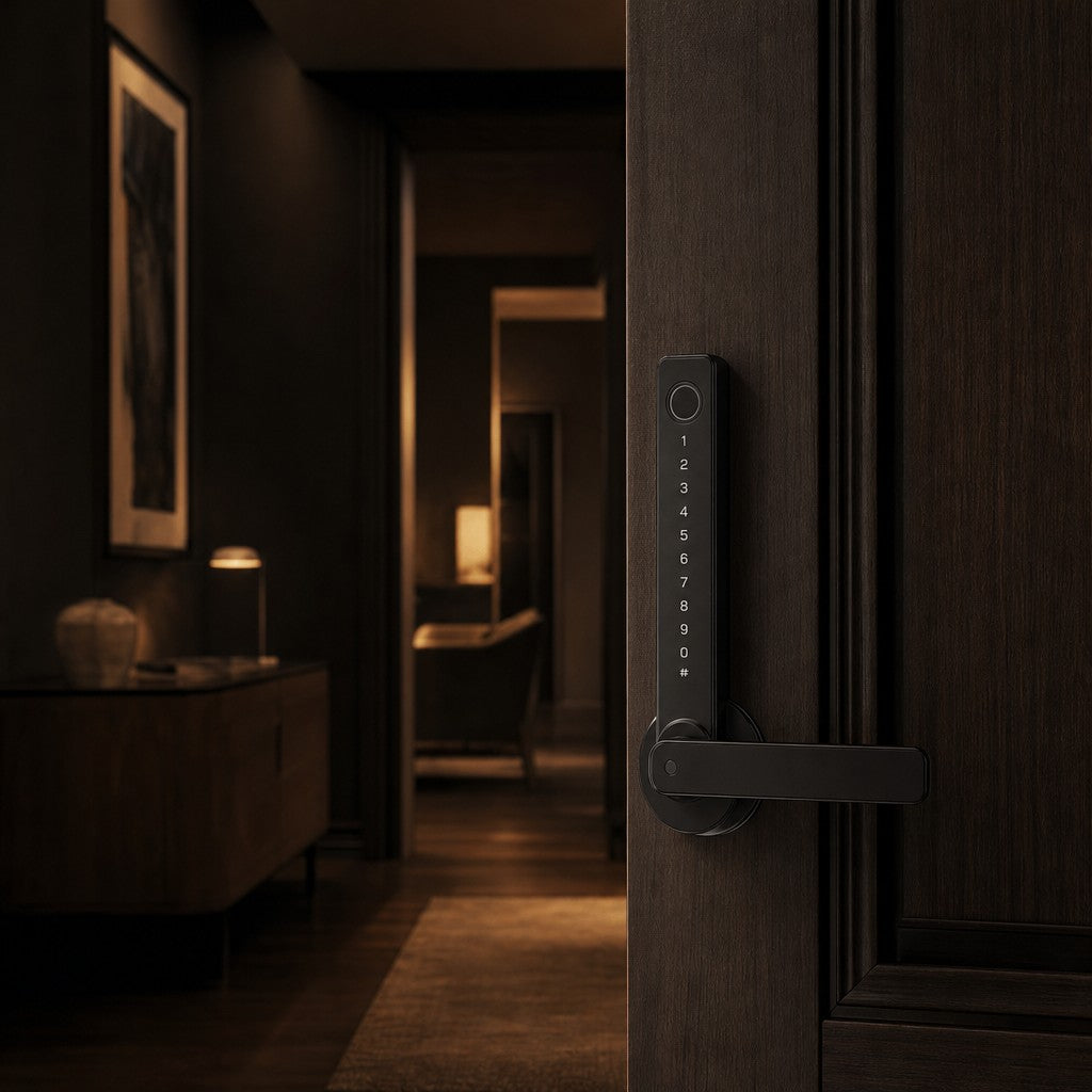 Manilla inteligente de huella – instalado en la puerta